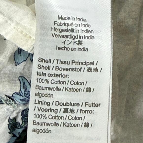 J.Crew Blue Floral Maxi Dress Women’s Medium Boho Ruffle Hem Summer V-Neck - Picture 9 of 10